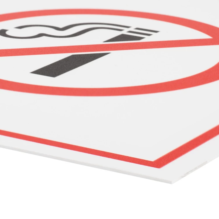 White No Smoking Sign - UV Print - Size 150x220mm - Z018
