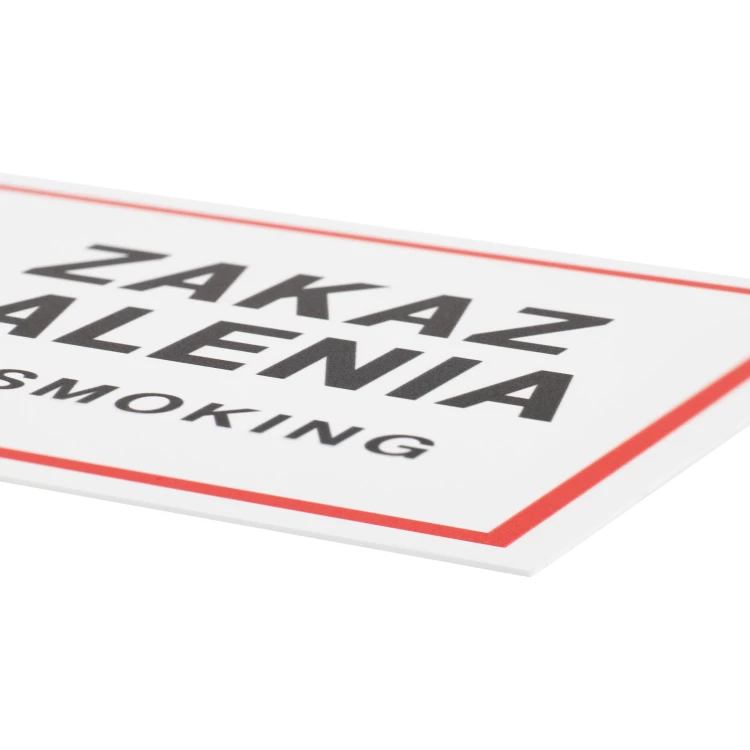 White No Smoking Sign - UV Print - Size 200x110mm - Z020