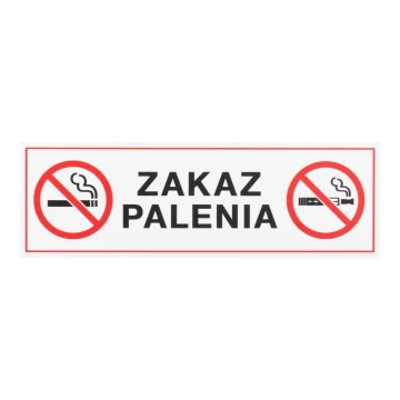White No Smoking Sign - UV Print - Size 200x65mm - Z021