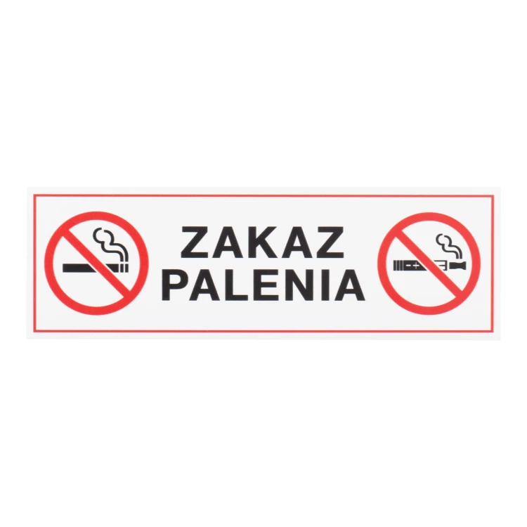 White No Smoking Sign - UV Print - Size 200x65mm - Z021