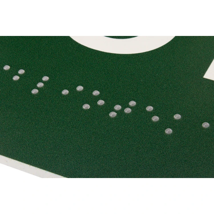 Library - Door or Wall Plaque with Braille Script - Size 310x100mm - PVC - UV Print - TAB284