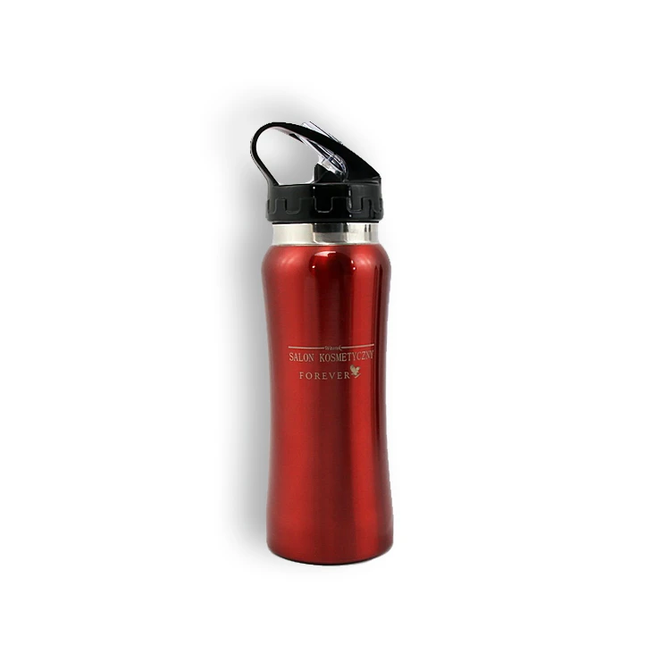 Sport Water Bottle 550 ml - Stainless Steel - Red Color
