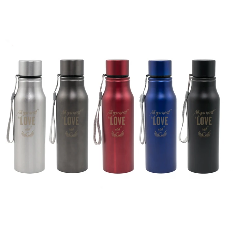 Steel Water Bottle with Engraving - Kimo - 700ml capacity - BID006