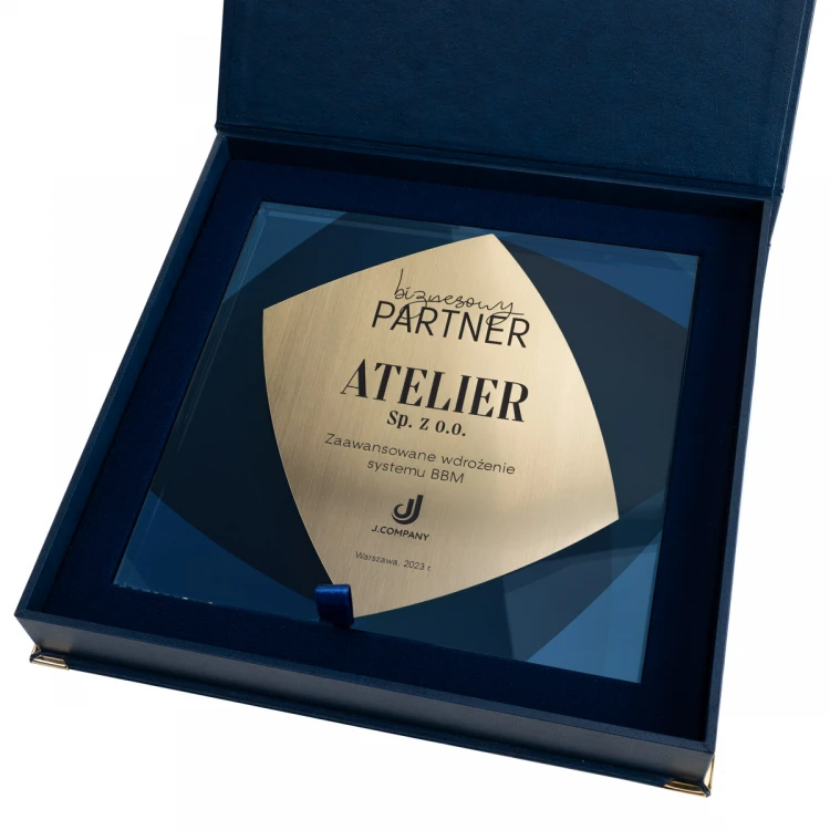 Business Glass Diploma - Square - Colorful UV Print - DUV105