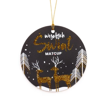 80 mm Christmas Bauble with Your Logo - UV Digital Print - BDR058