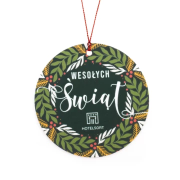 80 mm Christmas Bauble with Your Logo - UV Digital Print - Set of 100 pieces - BDR063