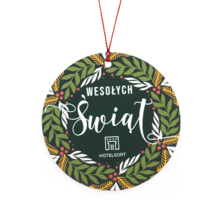 80 mm Christmas Bauble with Your Logo - UV Digital Print - Set of 100 pieces - BDR063