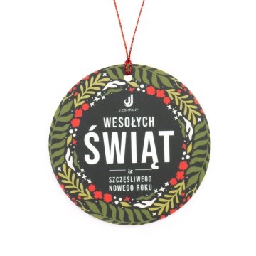 80 mm Christmas Bauble with Your Logo - UV Digital Print - Set of 100 pieces - BDR065