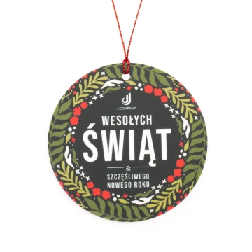 80 mm Christmas Bauble with Your Logo - UV Digital Print - Set of 100 pieces - BDR065