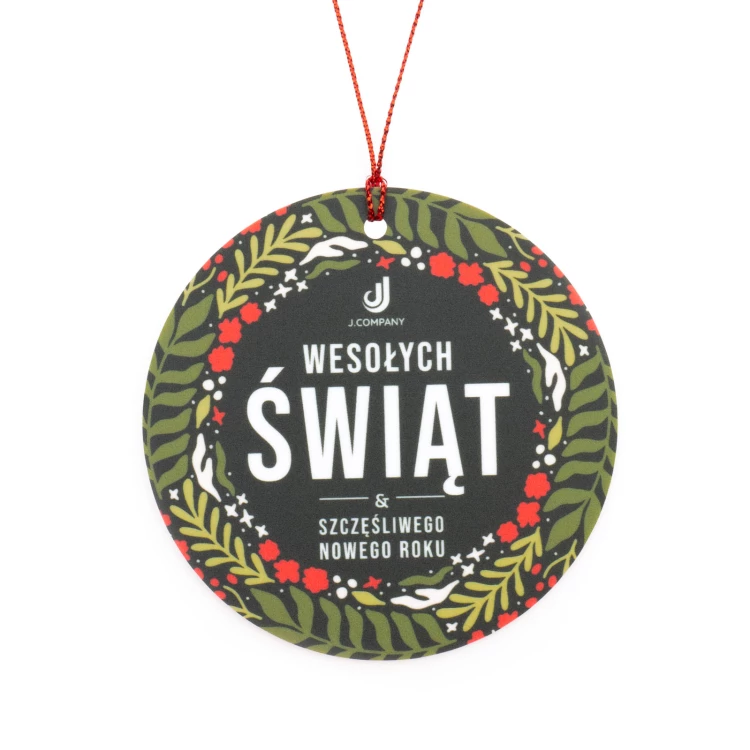 80 mm Christmas Bauble with Your Logo - UV Digital Print - Set of 100 pieces - BDR065