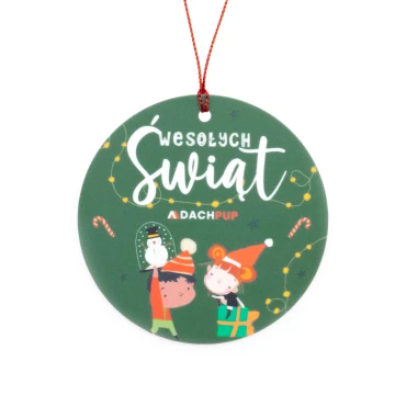 80 mm Christmas Bauble with Your Logo - UV Digital Print - Set of 100 pcs - BDR066