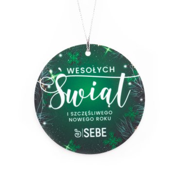 80 mm Christmas Bauble with Your Logo - UV Digital Print - Set of 100 pieces - BDR067