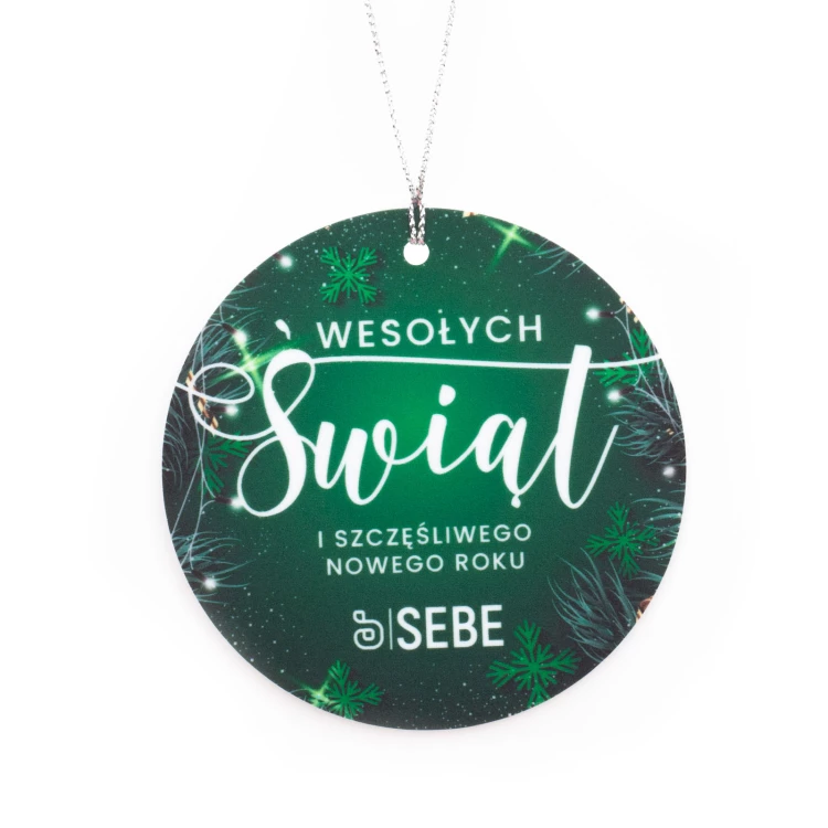 80 mm Christmas Bauble with Your Logo - UV Digital Print - Set of 100 pieces - BDR067