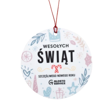80 mm Christmas Bauble with Your Logo - UV Digital Print - Set of 100 pieces - BDR070