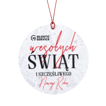 80 mm Christmas Bauble with Your Logo - UV Digital Print - Set of 100 pieces - BDR071