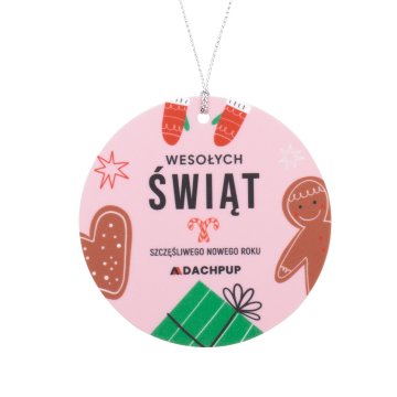 80 mm Christmas Bauble with Your Logo - UV Digital Print - Set of 100 pieces - BDR068