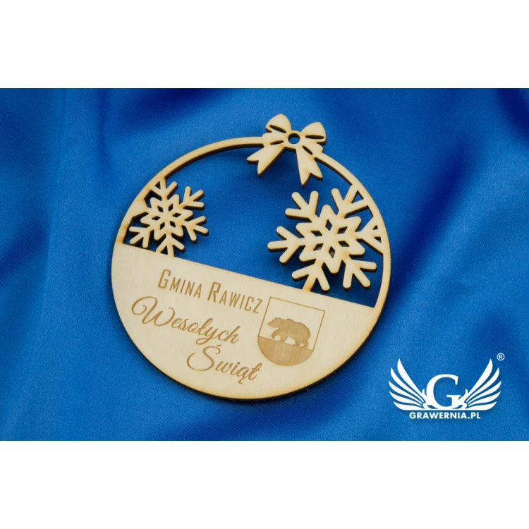 Wooden Baubles with Custom Engraving - Diameter 100mm - BDR006