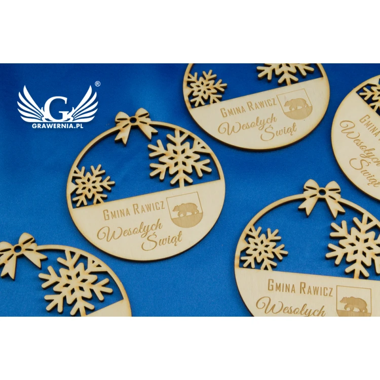 Wooden Baubles with Custom Engraving - Diameter 100mm - BDR006