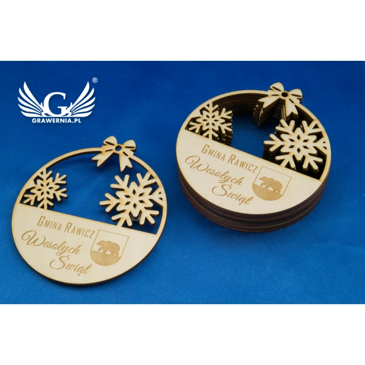 Wooden Baubles with Custom Engraving - Diameter 100mm - BDR006