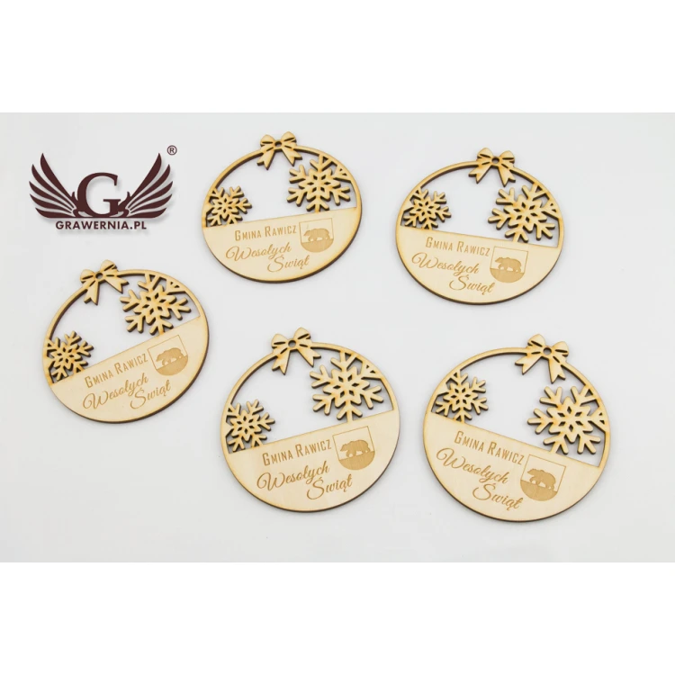 Wooden Baubles with Custom Engraving - Diameter 100mm - BDR006
