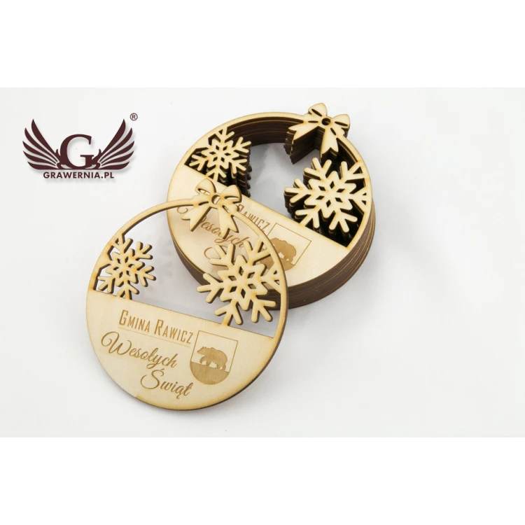 Wooden Baubles with Custom Engraving - Diameter 100mm - BDR006