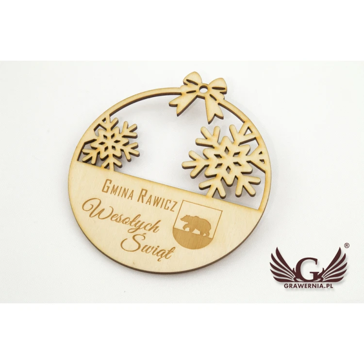 Wooden Baubles with Custom Engraving - Diameter 100mm - BDR006