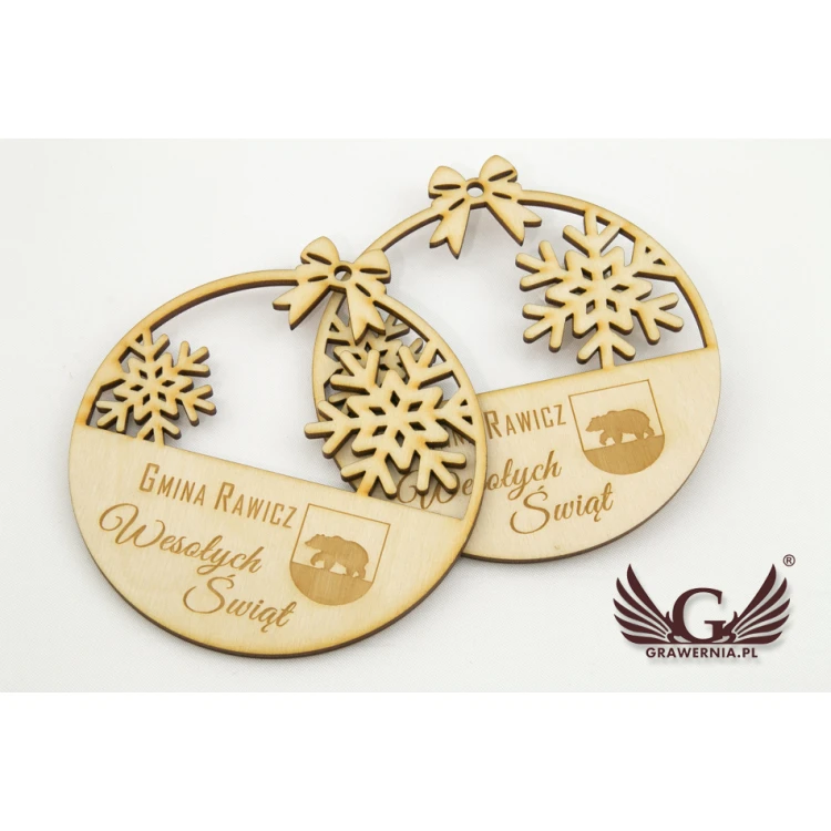 Wooden Baubles with Custom Engraving - Diameter 100mm - BDR006