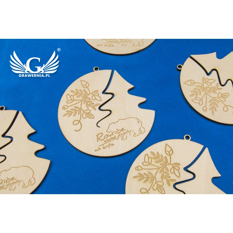 Wooden Baubles with Custom Engraving - Diameter 100mm - BDR005
