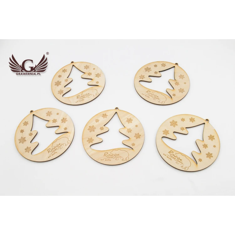 Wooden Baubles with Custom Engraving - Diameter 100mm - BDR003