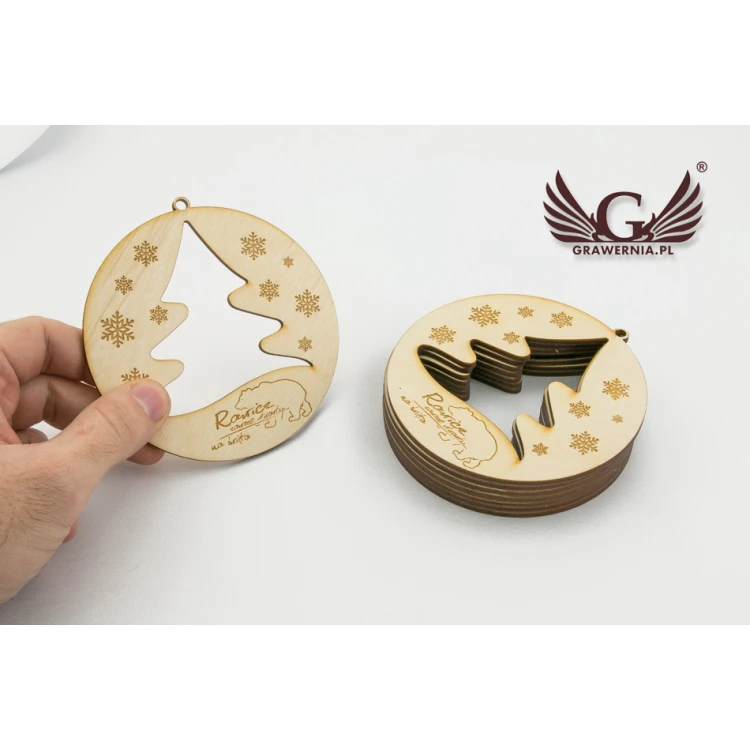 Wooden Baubles with Custom Engraving - Diameter 100mm - BDR003