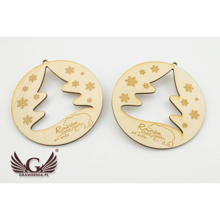 Wooden Baubles with Custom Engraving - Diameter 100mm - BDR003