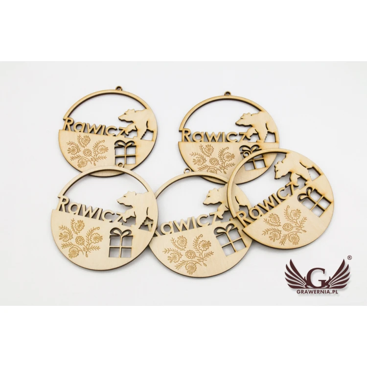 Wooden Baubles with Custom Engraving - Diameter 100mm - BDR004