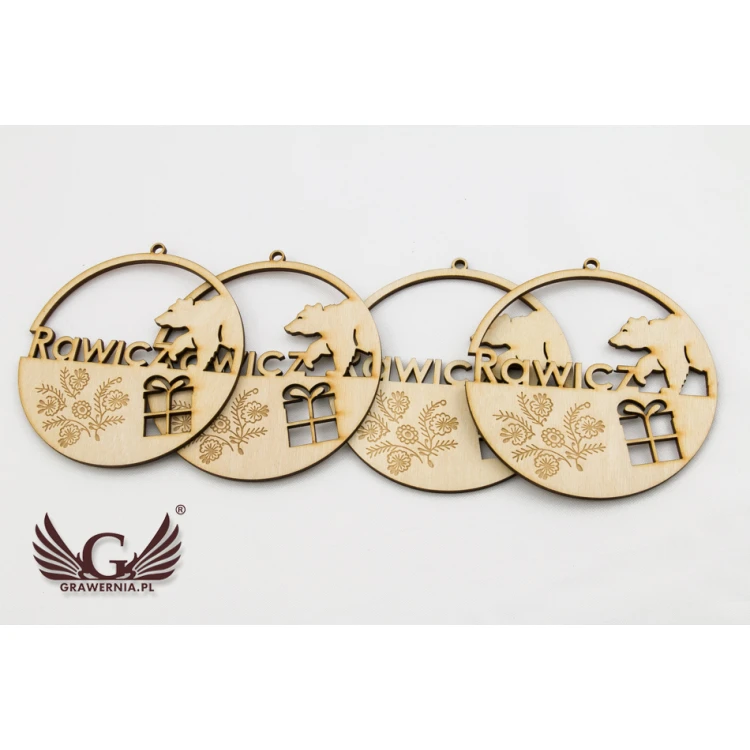 Wooden Baubles with Custom Engraving - Diameter 100mm - BDR004