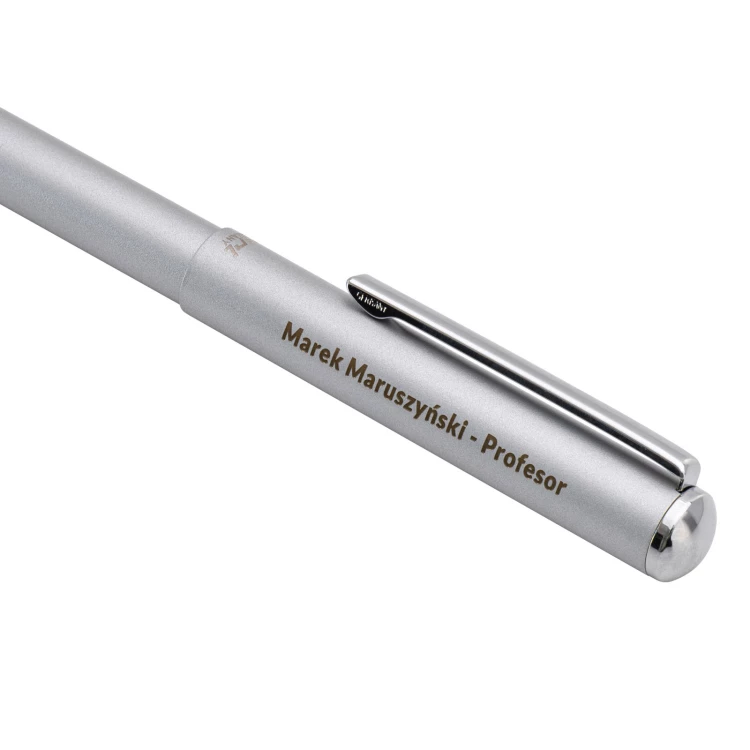 HERI Classic 3100 silver stamp ballpoint pen with case - HER022