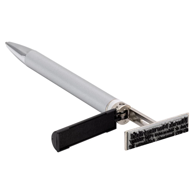 HERI Classic 3100 silver stamp ballpoint pen with case - HER022
