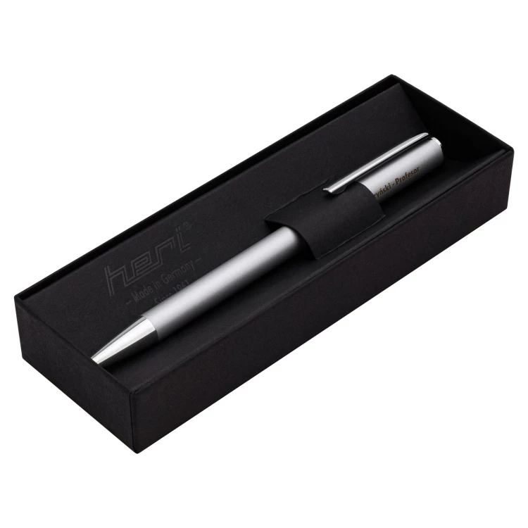HERI Classic 3100 silver stamp ballpoint pen with case - HER022