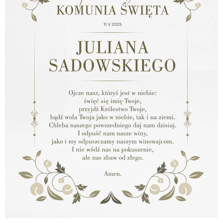 First Communion souvenir in acrylic - KOM031