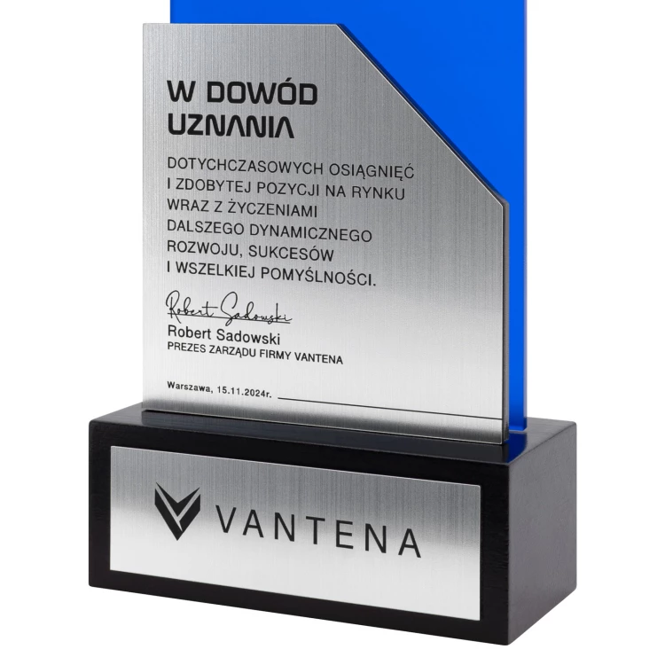 Business anniversary statuette - 15th anniversary gift for a company - DTA202