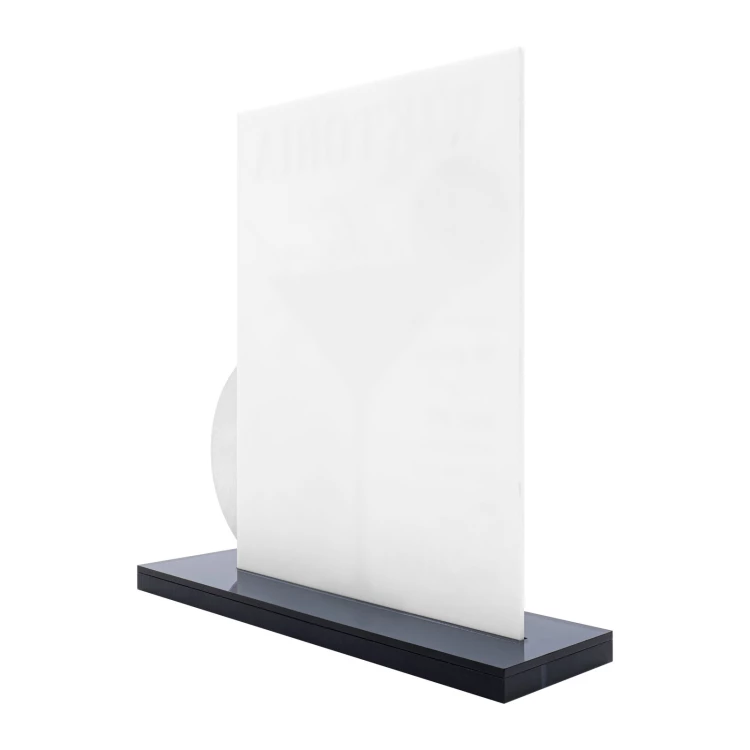Statuette with photo - birthday gift - graphite mirror acrylic - height 21 cm - DTA144