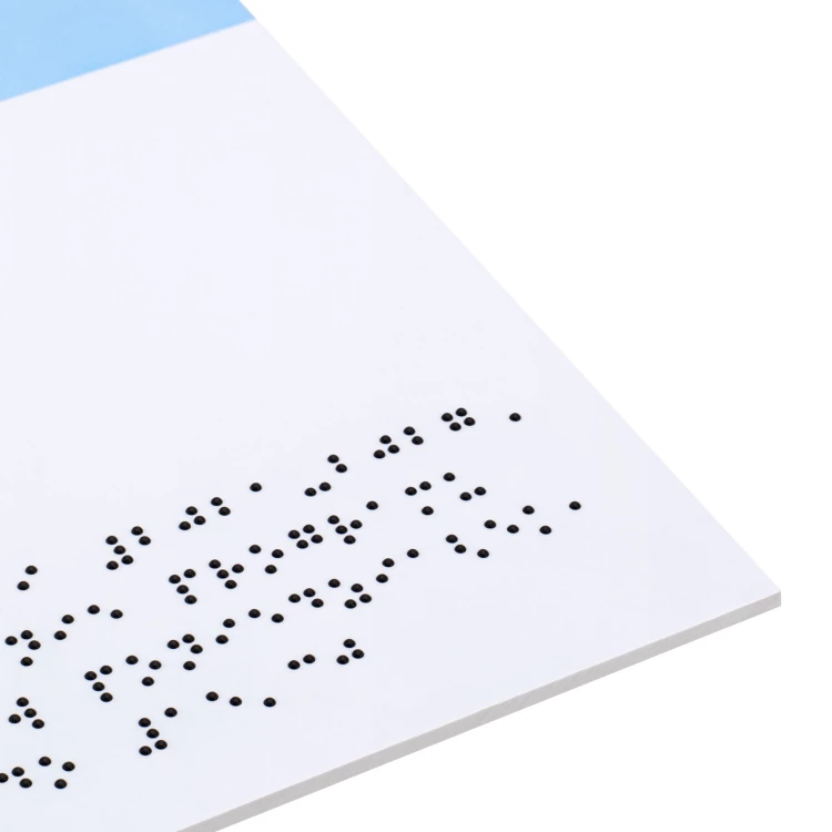 Braille and printed plaque - size 297mmx420mm - TAB704