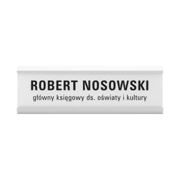 SURO door sign with back rail - aluminium - dimensions 180x50mm - TAB640