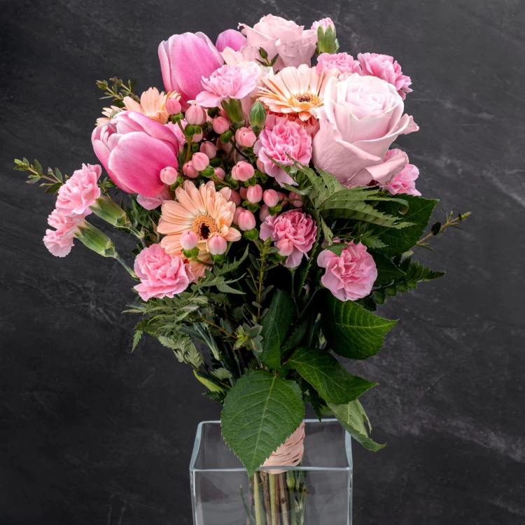 Vase with engraving - Flora - gift for mum - WAZ027