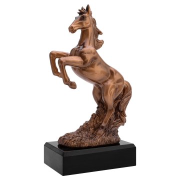 Equestrian 2 statuette - cast with your engraving - H 22 cm - FOL073