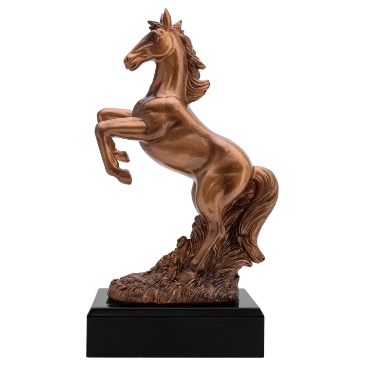 Equestrian 2 statuette - cast with your engraving - H 22 cm - FOL073