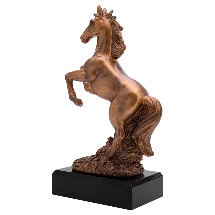 Equestrian 2 statuette - cast with your engraving - H 22 cm - FOL073