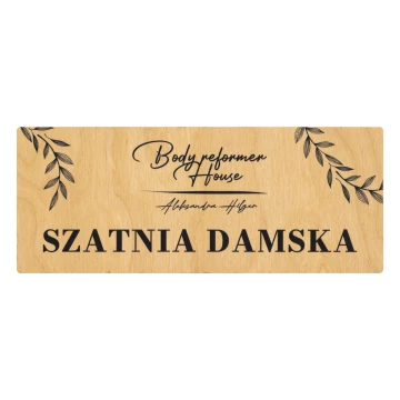 Wooden plaque - women's changing room - TAB683