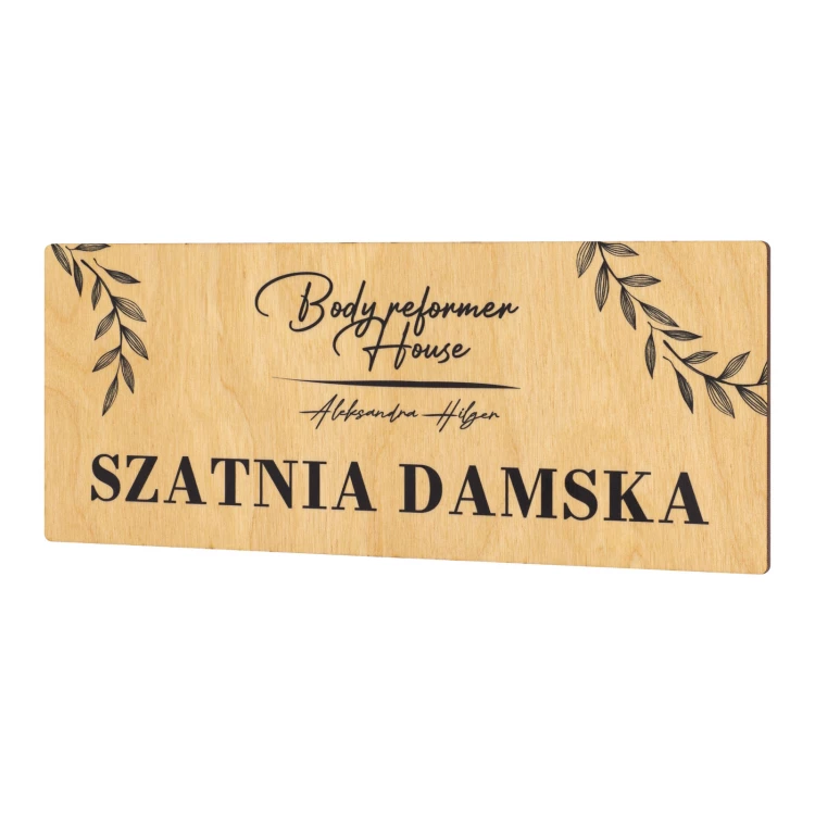 Wooden plaque - women's changing room - TAB683