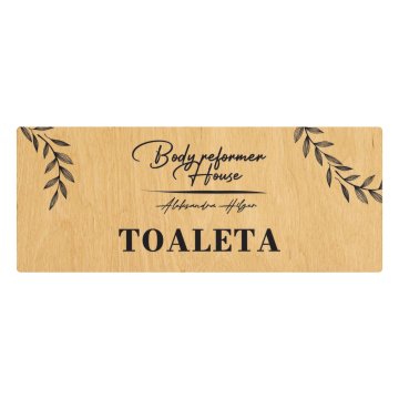Wooden plaque - toilet - TAB684