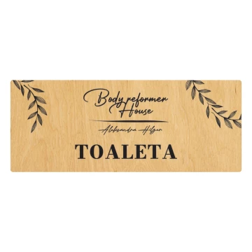 Wooden plaque - toilet - TAB684