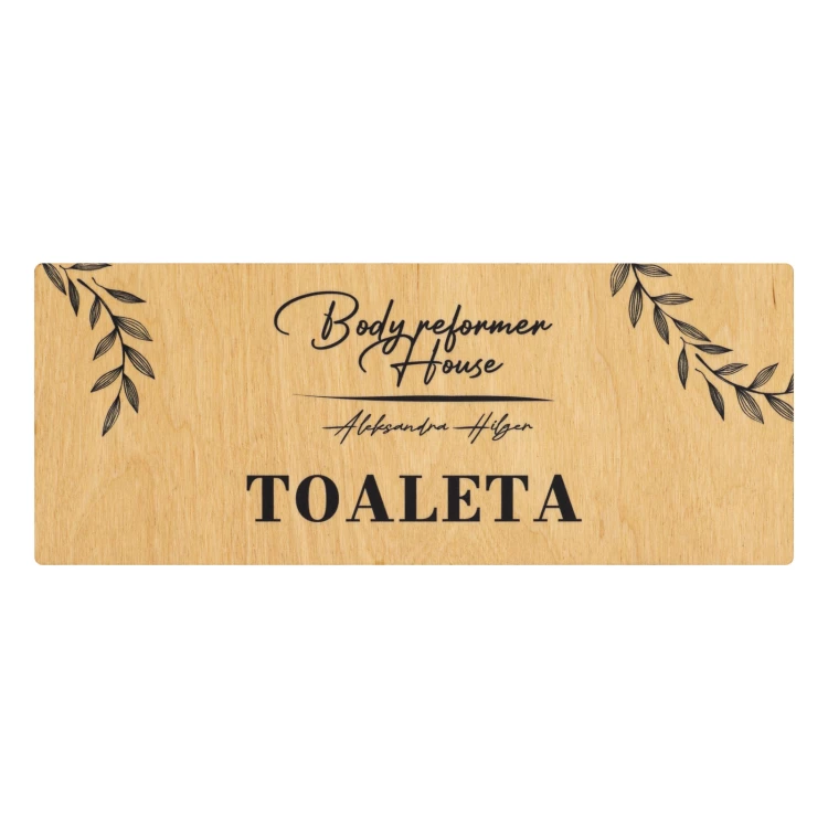 Wooden plaque - toilet - TAB684